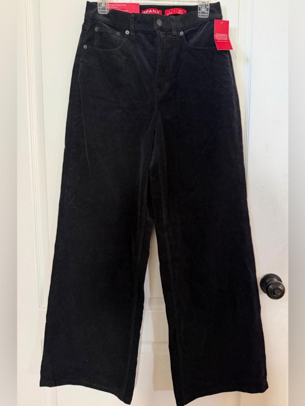 NWT SPANX Medium Compression Corduroy High-Rise Wide Leg Pants/Jean Sz 30